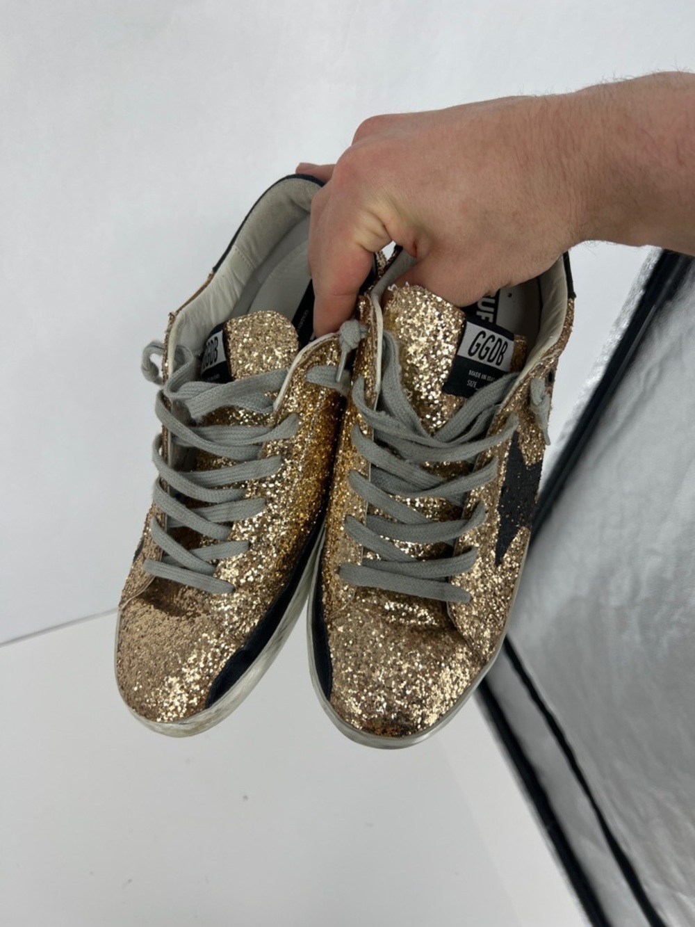 Golden Goose Superstar Glitter Star Low-Top Sneakers - Picture 5 of 14